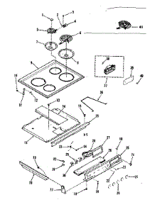 Main Top Section parts for Kenmore Range 911.4658610 (9114658610, 911 4658610) from AppliancePartsPros.com