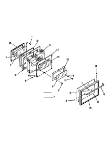 Door parts for Kenmore Range 911.4658610 (9114658610, 911 4658610) from AppliancePartsPros.com