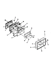 Oven Door Section parts for Kenmore Range 911.4658791 (9114658791, 911 4658791) from AppliancePartsPros.com