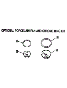 Porcelain Pan / Crome Ring Kit parts for Kenmore Range 911.4658815 (9114658815, 911 4658815) from AppliancePartsPros.com