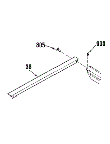 Opt. Rear Main Top Filler 8028790 parts for Kenmore Range 911.4658815 (9114658815, 911 4658815) from AppliancePartsPros.com