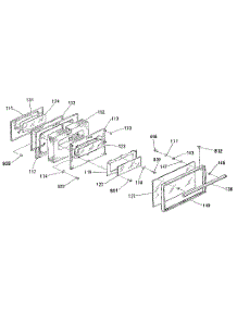 Oven Door Section parts for Kenmore Range 911.4658816 (9114658816, 911 4658816) from AppliancePartsPros.com