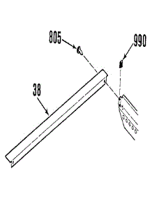 Optional Rear Main Top Filler 8028790 parts for Kenmore Range 911.4658816 (9114658816, 911 4658816) from AppliancePartsPros.com