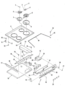 Main Top Section parts for Kenmore Range 911.4658811 (9114658811, 911 4658811) from AppliancePartsPros.com