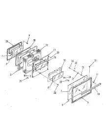 Oven Door Section parts for Kenmore Range 911.9599180 (9119599180, 911 9599180) from AppliancePartsPros.com