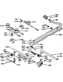 Oven Burner And Top Burners Section parts for Kenmore Range 119.7498890 (1197498890, 119 7498890) from AppliancePartsPros.com