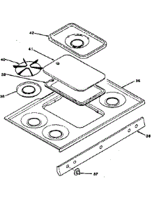 Cooktop Section parts for Kenmore Range 119.7498890 (1197498890, 119 7498890) from AppliancePartsPros.com
