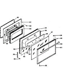 Oven Door parts for Kenmore Range 119.7498890 (1197498890, 119 7498890) from AppliancePartsPros.com