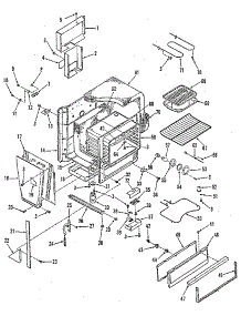 Oven Body parts for Kenmore Range 911.4698814 (9114698814, 911 4698814) from AppliancePartsPros.com