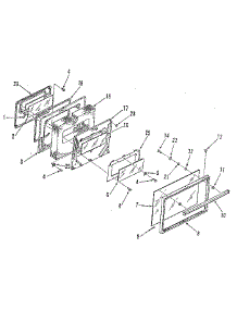 Oven Door parts for Kenmore Range 911.4698814 (9114698814, 911 4698814) from AppliancePartsPros.com