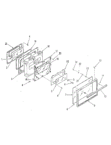 Oven Door Section parts for Kenmore Range 911.4698815 (9114698815, 911 4698815) from AppliancePartsPros.com