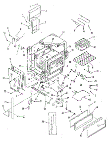 Oven Body Section parts for Kenmore Range 911.4698815 (9114698815, 911 4698815) from AppliancePartsPros.com