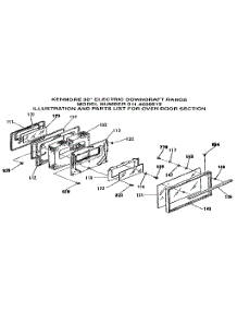 Oven Door parts for Kenmore Range 911.4698819 (9114698819, 911 4698819) from AppliancePartsPros.com