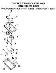 Optional -Hob Module parts for Kenmore Range 911.4698819 (9114698819, 911 4698819) from AppliancePartsPros.com