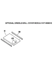 Optional Griddel Cover-4998510 parts for Kenmore Range 911.4698819 (9114698819, 911 4698819) from AppliancePartsPros.com