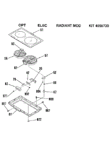 Opt Elec Radiant Mod Kit 4998730 parts for Kenmore Range 911.4698898 (9114698898, 911 4698898) from AppliancePartsPros.com