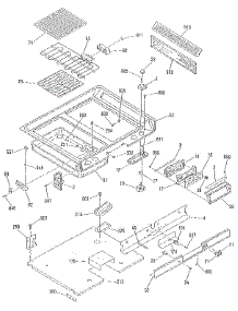 Main Top Section parts for Kenmore Range 911.4698898 (9114698898, 911 4698898) from AppliancePartsPros.com