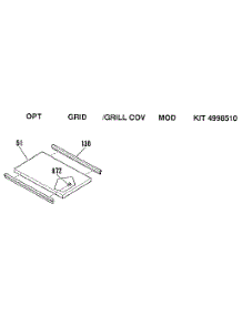 Opt Grid / Grill Cov Mod Kit 4998510 parts for Kenmore Range 911.4698898 (9114698898, 911 4698898) from AppliancePartsPros.com