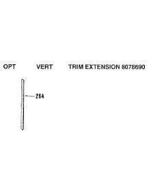 Opt Vert Trim Extension 8078690 parts for Kenmore Range 911.4698818 (9114698818, 911 4698818) from AppliancePartsPros.com