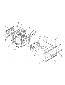 Oven Door Section parts for Kenmore Range 911.4698813 (9114698813, 911 4698813) from AppliancePartsPros.com