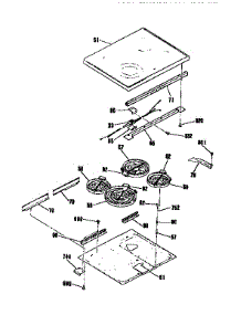 Main Top Section parts for Kenmore Range 911.9554591 (9119554591, 911 9554591) from AppliancePartsPros.com
