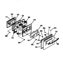Door parts for Kenmore Range 911.95579790 (91195579790, 911 95579790) from AppliancePartsPros.com
