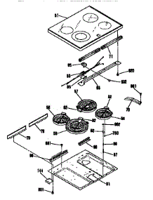 Main Top Section parts for Kenmore Range 911.9554990 (9119554990, 911 9554990) from AppliancePartsPros.com
