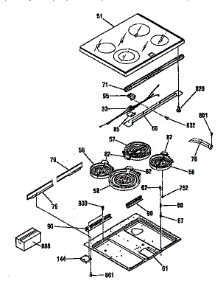 Main Top Section parts for Kenmore Range 911.95565790 (91195565790, 911 95565790) from AppliancePartsPros.com