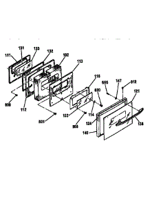 Door Section parts for Kenmore Range 911.95569790 (91195569790, 911 95569790) from AppliancePartsPros.com