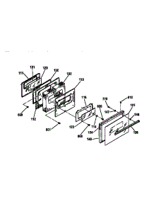 Door Section parts for Kenmore Range 911.45461791 (91145461791, 911 45461791) from AppliancePartsPros.com