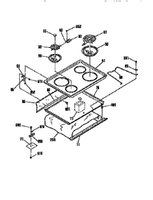 Main Top Section parts for Kenmore Range 911.4524192 (9114524192, 911 4524192) from AppliancePartsPros.com