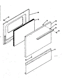 Oven Door And Snap-On Panel parts for Kenmore Range 119.9028410 (1199028410, 119 9028410) from AppliancePartsPros.com