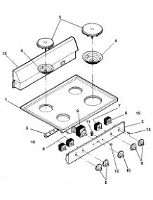 Main Top parts for Kenmore Range 119.9028811 (1199028811, 119 9028811) from AppliancePartsPros.com