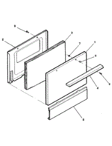 Door parts for Kenmore Range 119.9028811 (1199028811, 119 9028811) from AppliancePartsPros.com