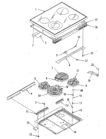 Main Top Section parts for Kenmore Range 911.9598892 (9119598892, 911 9598892) from AppliancePartsPros.com