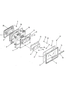 Oven Door Section parts for Kenmore Range 911.9598811 (9119598811, 911 9598811) from AppliancePartsPros.com