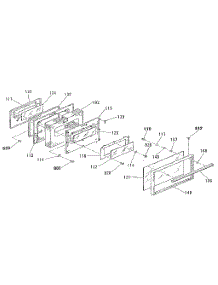 Oven Door Section parts for Kenmore Range 911.9382190 (9119382190, 911 9382190) from AppliancePartsPros.com