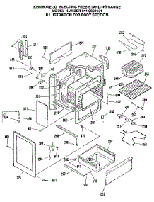 Body Section parts for Kenmore Range 911.9382191 (9119382191, 911 9382191) from AppliancePartsPros.com