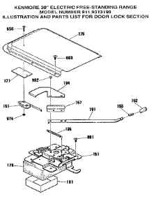 Door Lock Section parts for Kenmore Range 911.9313190 (9119313190, 911 9313190) from AppliancePartsPros.com