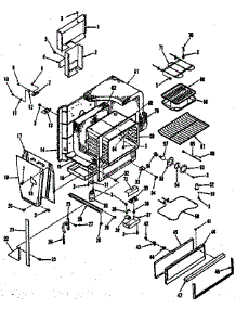 Oven Body Section parts for Kenmore Range 911.4698810 (9114698810, 911 4698810) from AppliancePartsPros.com