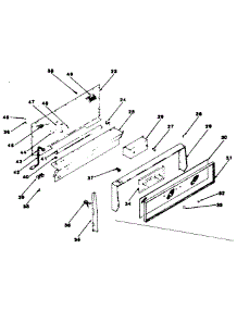 Backguard Section parts for Kenmore Range 119.7438610 (1197438610, 119 7438610) from AppliancePartsPros.com