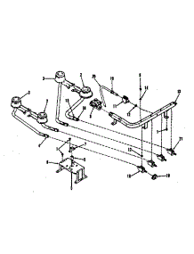 Top Burner Section parts for Kenmore Range 911.3658811 (9113658811, 911 3658811) from AppliancePartsPros.com