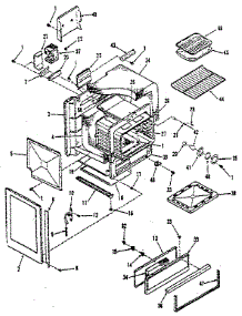 Oven Body Section parts for Kenmore Range 911.3658810 (9113658810, 911 3658810) from AppliancePartsPros.com