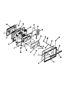 Oven Body Door Section parts for Kenmore Range 911.3658810 (9113658810, 911 3658810) from AppliancePartsPros.com