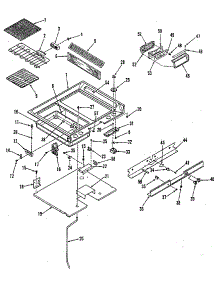 Main Top Section parts for Kenmore Range 911.4698612 (9114698612, 911 4698612) from AppliancePartsPros.com