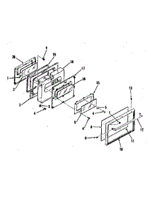 Oven Door Section parts for Kenmore Range 911.4698612 (9114698612, 911 4698612) from AppliancePartsPros.com