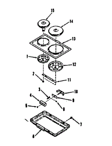 Electric Hob Element Module Kit 4998530 & 4998630 parts for Kenmore Range 911.4698812 (9114698812, 911 4698812) from AppliancePartsPros.com