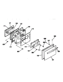 Oven Door parts for Kenmore Range 911.9384991 (9119384991, 911 9384991) from AppliancePartsPros.com