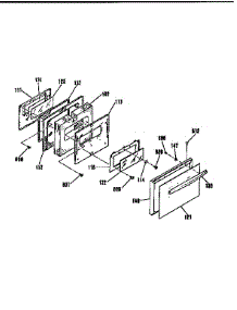 Door Section parts for Kenmore Range 911.93458591 (91193458591, 911 93458591) from AppliancePartsPros.com