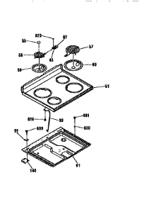 Main Top Section parts for Kenmore Range 911.94476790 (91194476790, 911 94476790) from AppliancePartsPros.com